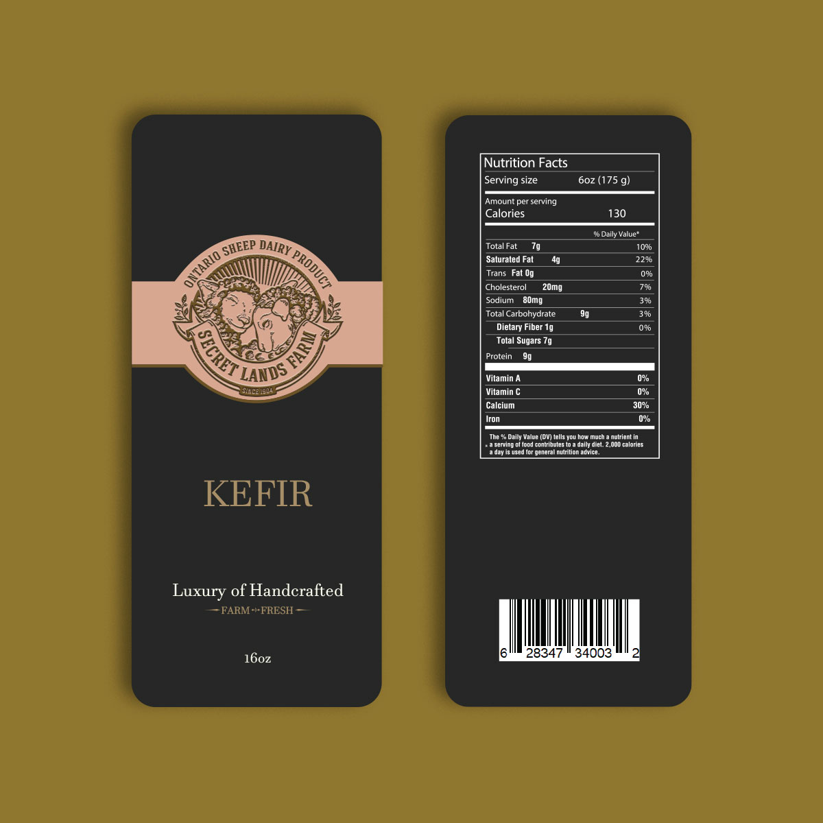 16oz Kefir (Front and Back)
