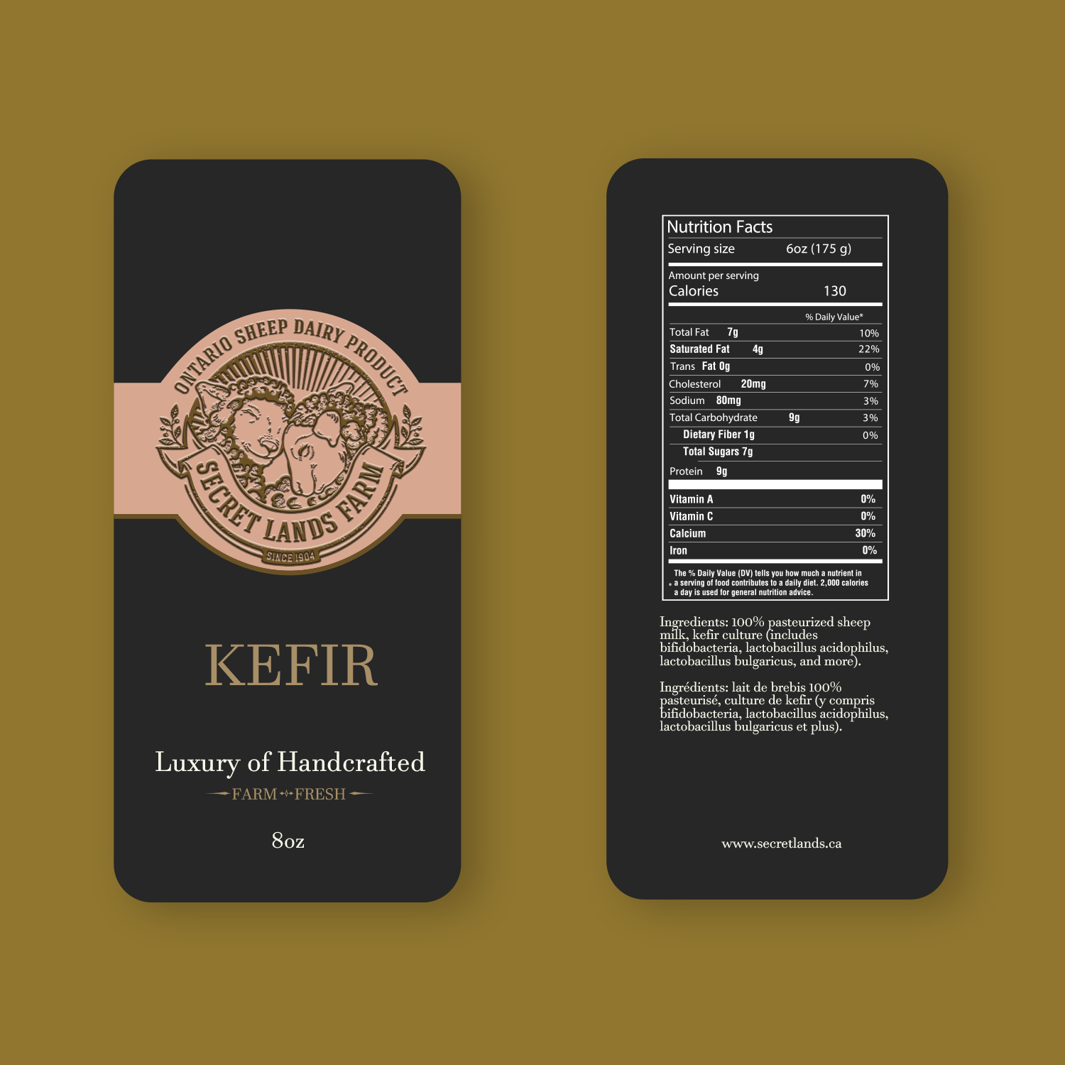 8oz Kefir ( Front and Back )