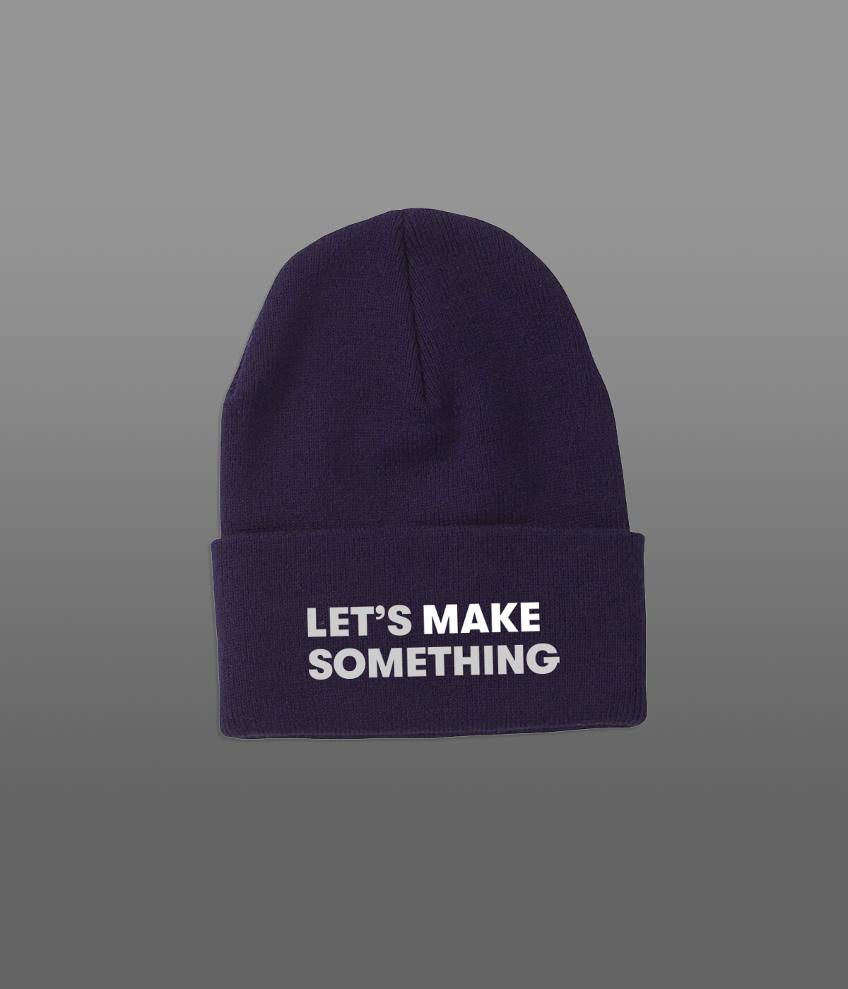 Navy "Let's Make Something" Toque