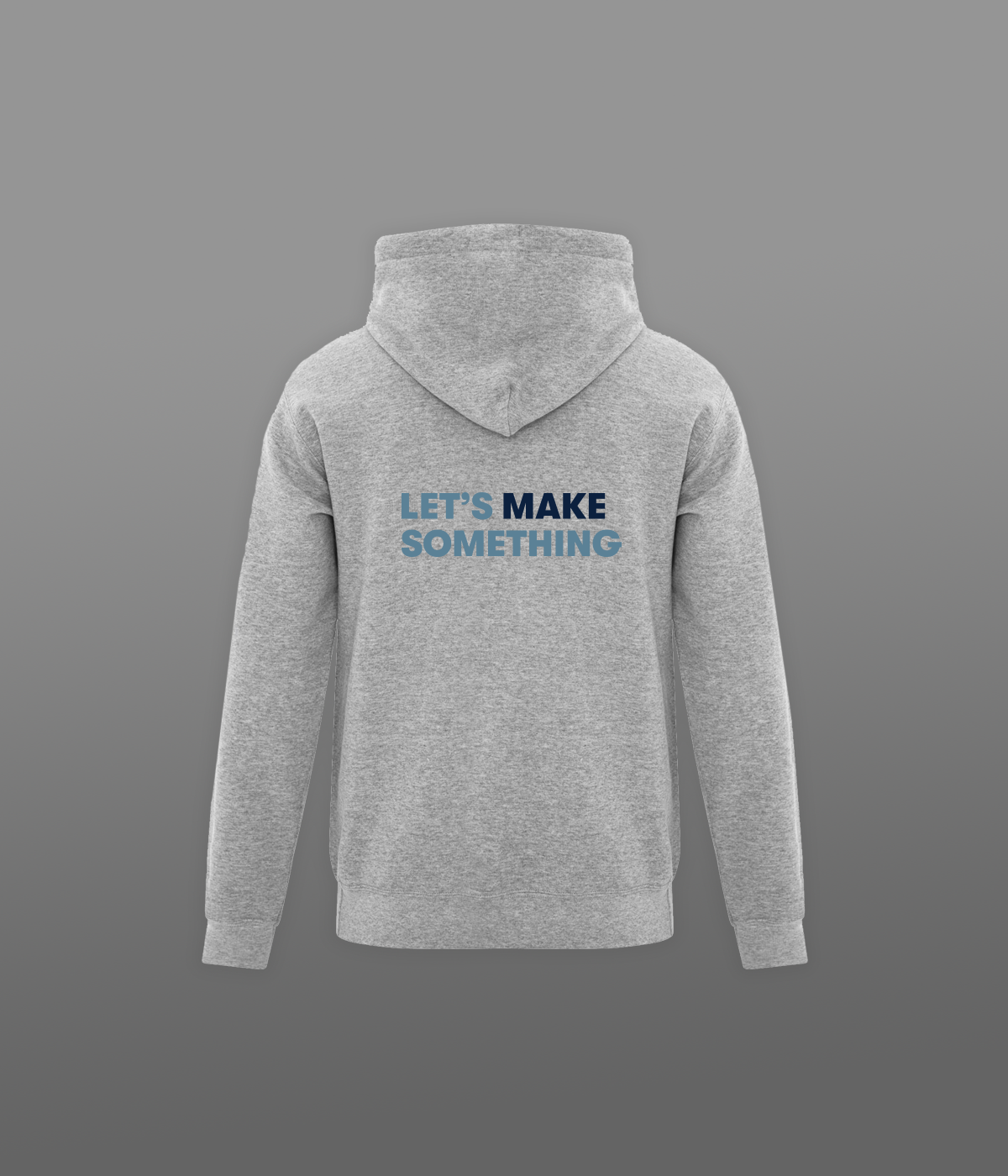 Grey "Let's Make Something" Zipped Unisex Hoodie