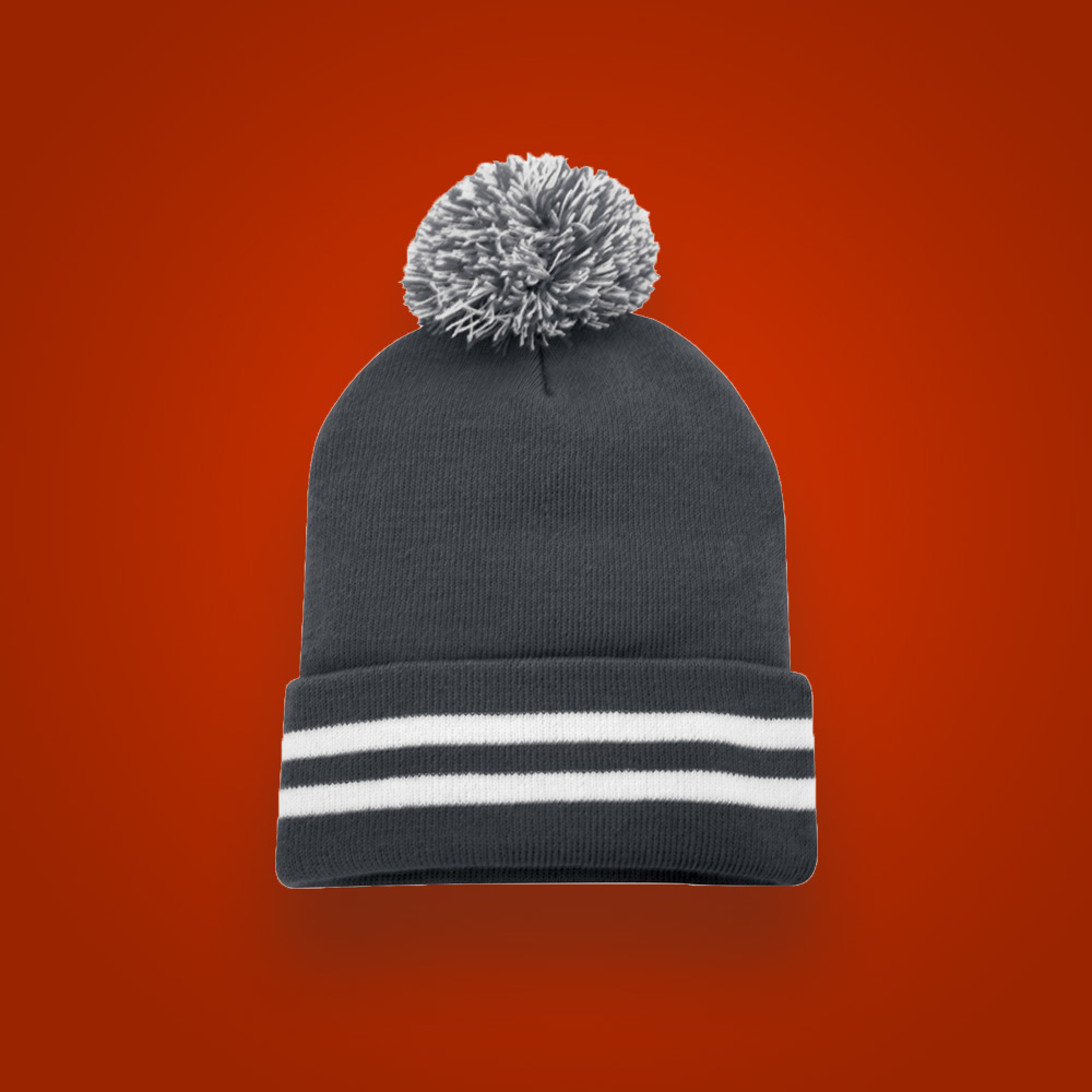 ATC C1202 Striped PomPom Toque