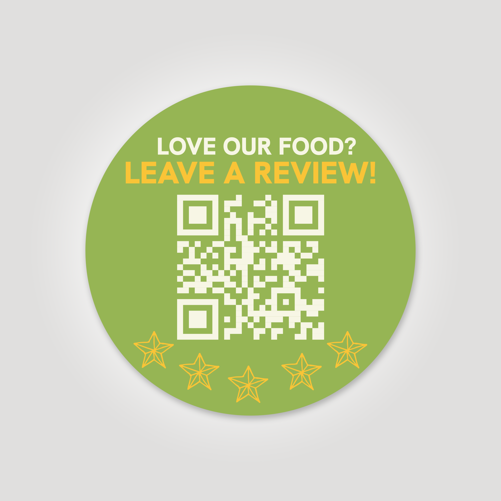 Leave a Review - 5 x 5"