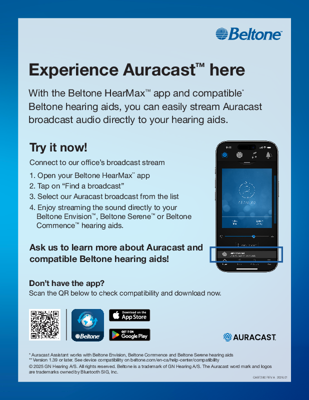CABT280 Rev.A BT Auracast Assistant Lobby Monitor Sign