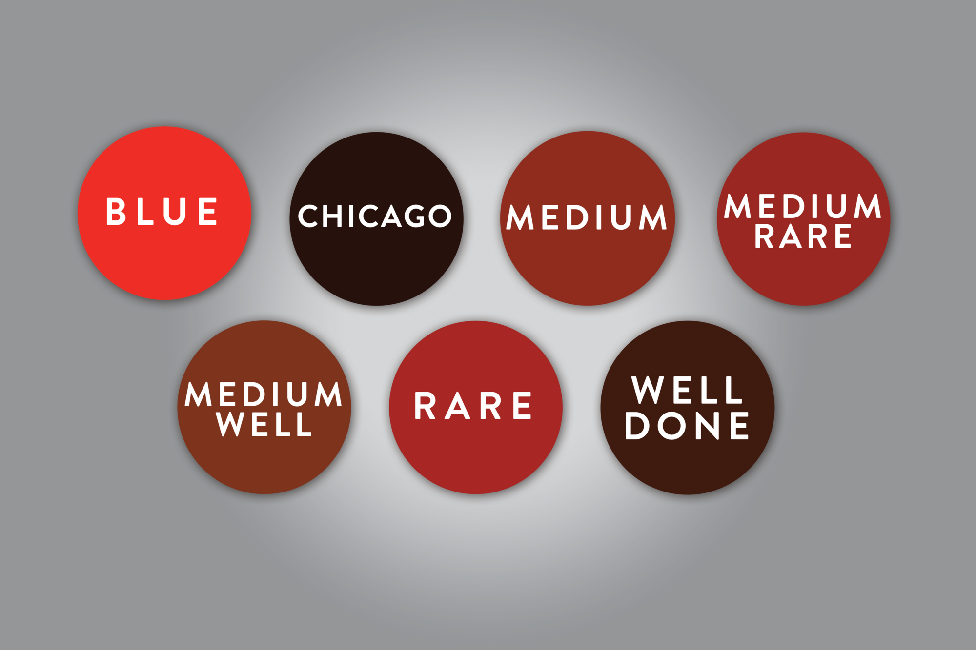 Doneness Stickers 1.5"