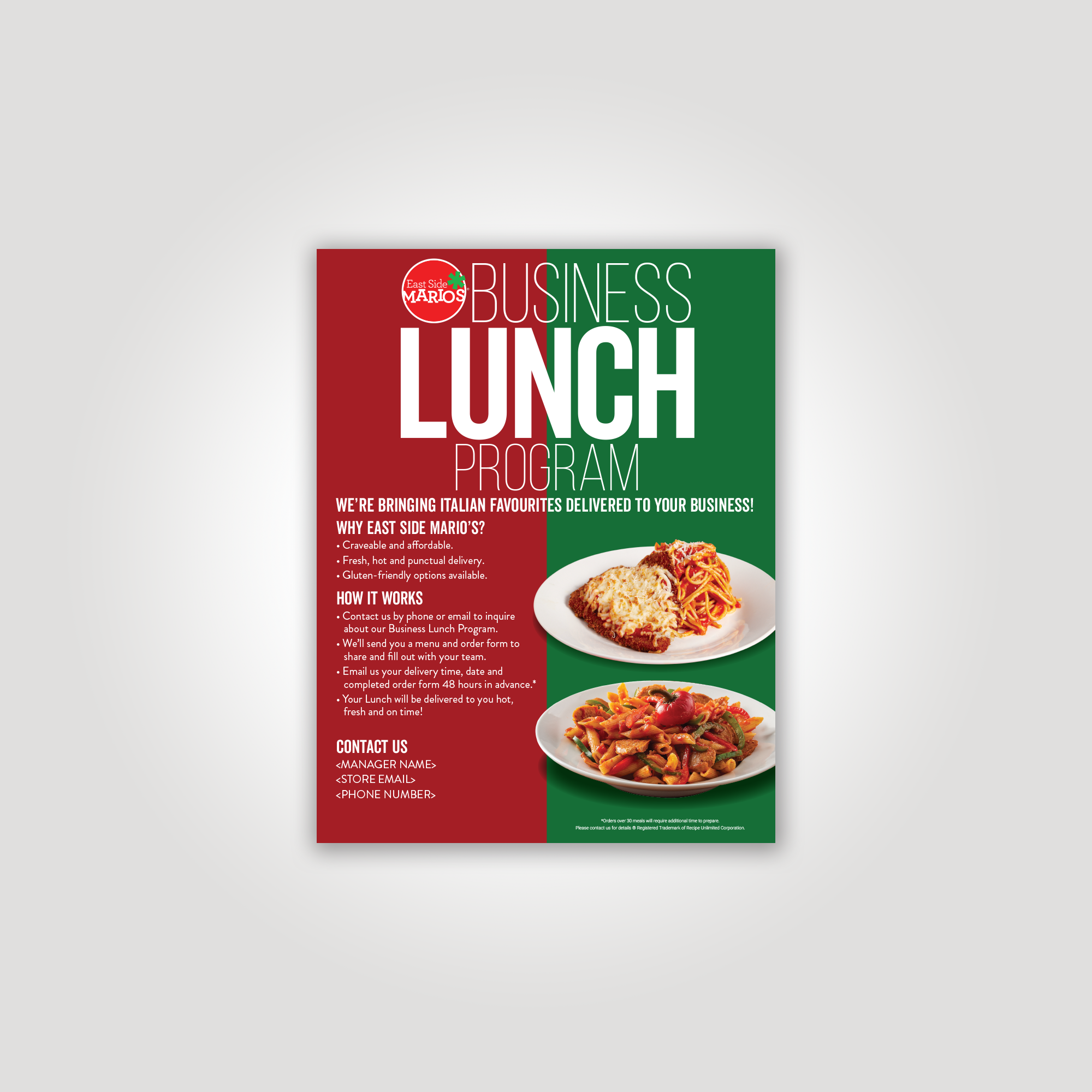 Business Lunch Poster