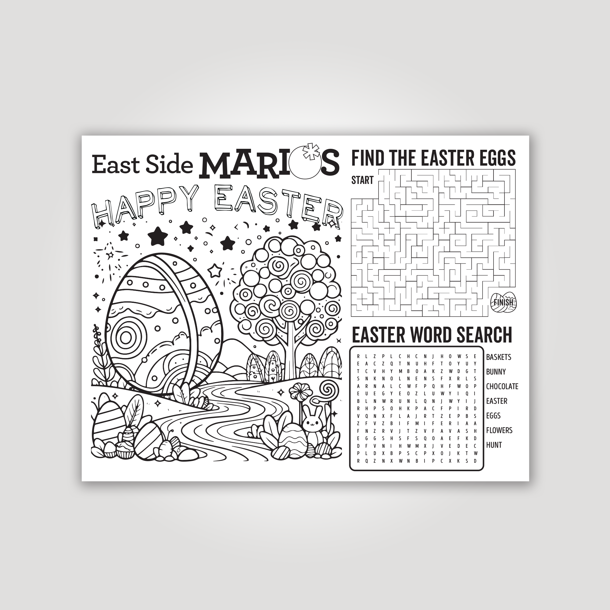 Easter Kids Colouring Page