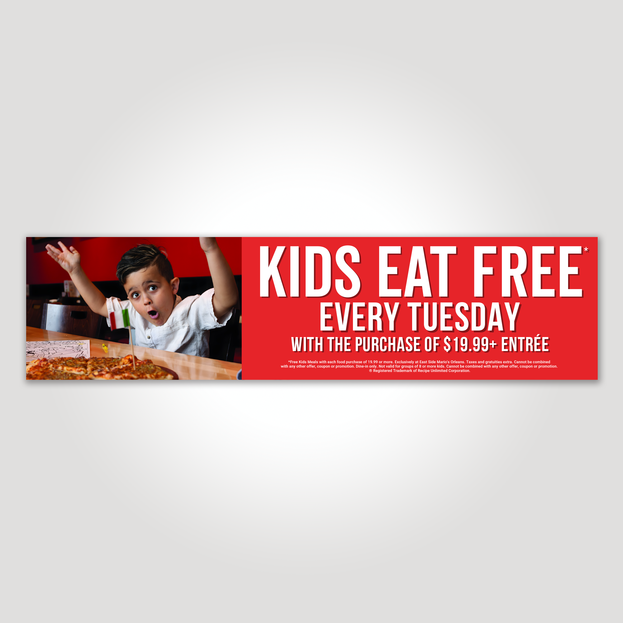 Kids Eat Free Tuesday Banner