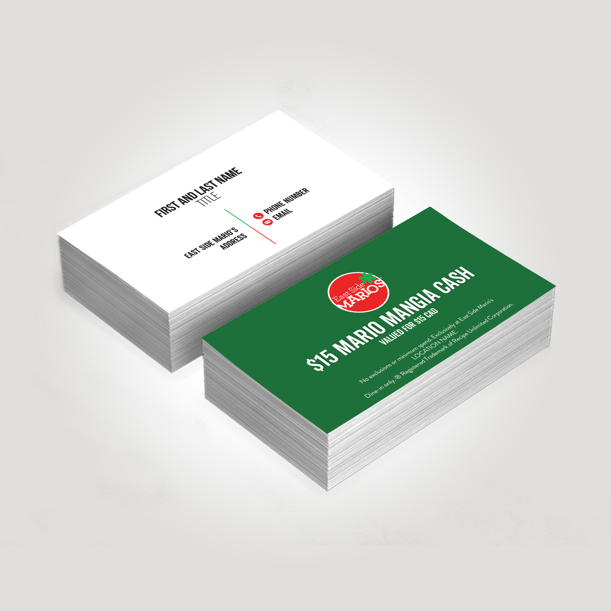 Mangia Cash Business Cards - EN & FR