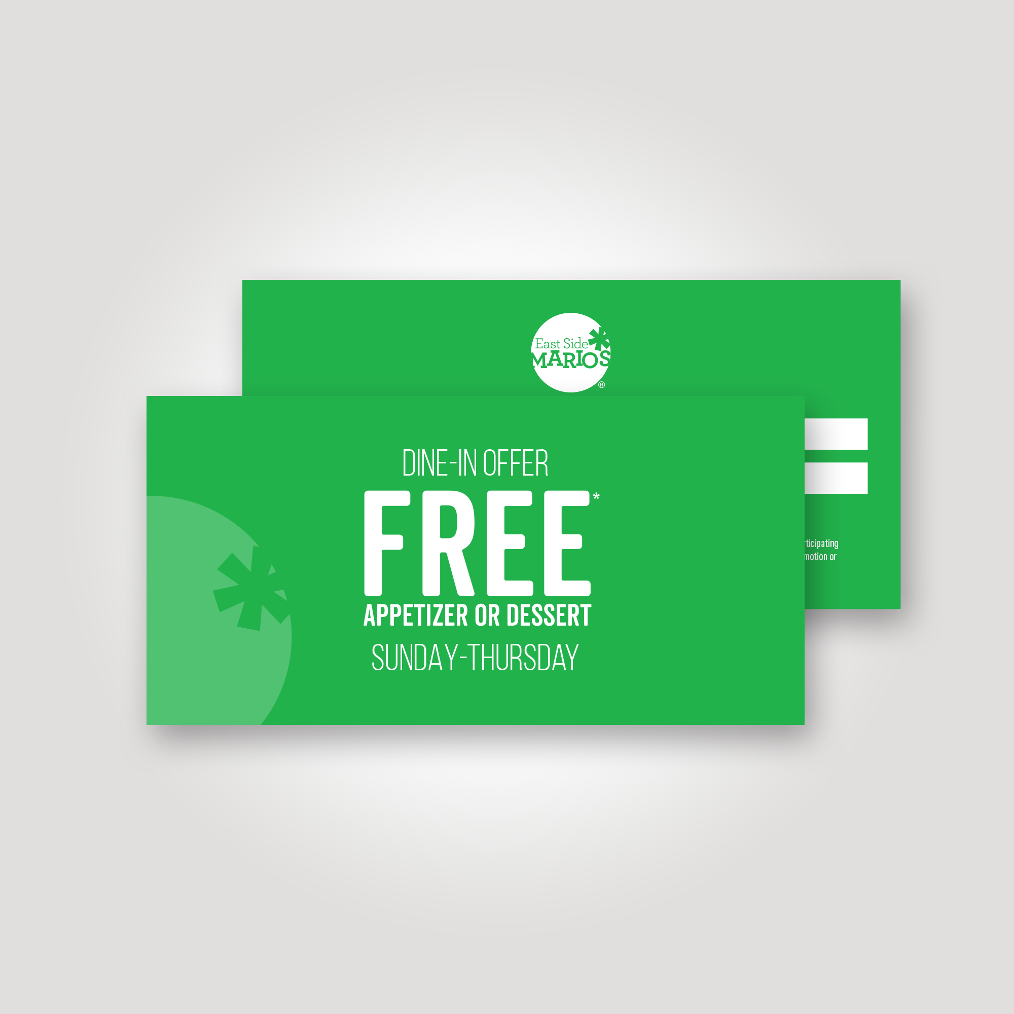 Free App or Dessert Coupon