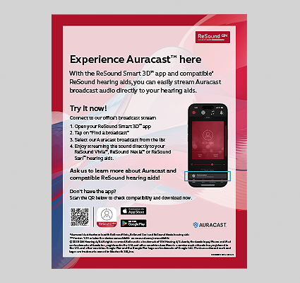 Auracast Assistant Lobby Monitor Sign