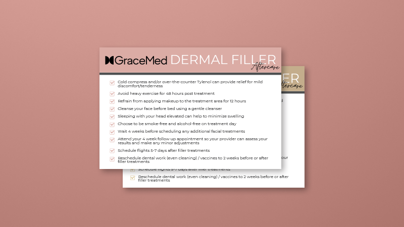 AFTERCARE Dermal Fillers Cards