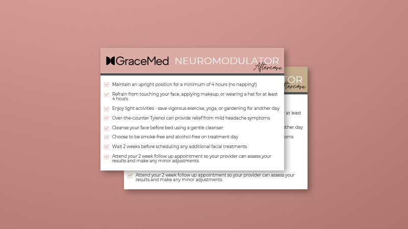 AFTERCARE Neuromodulator Cards