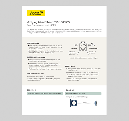 Verifying Jabra Enhance Pro BiCROS MK605759_rB