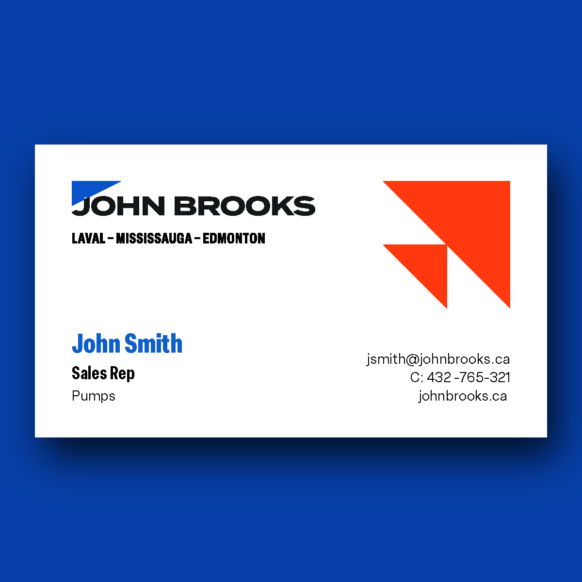 John Brooks Label Business Card - English