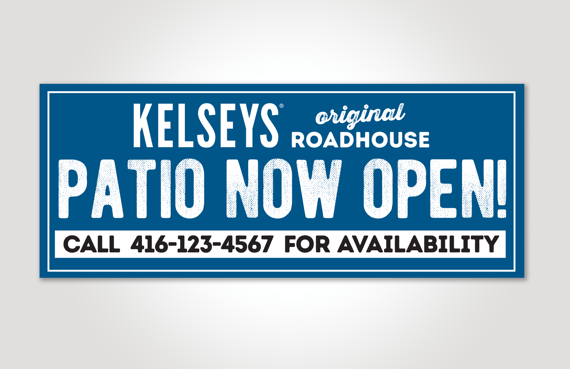 Patio Now Open Banner (Custom)