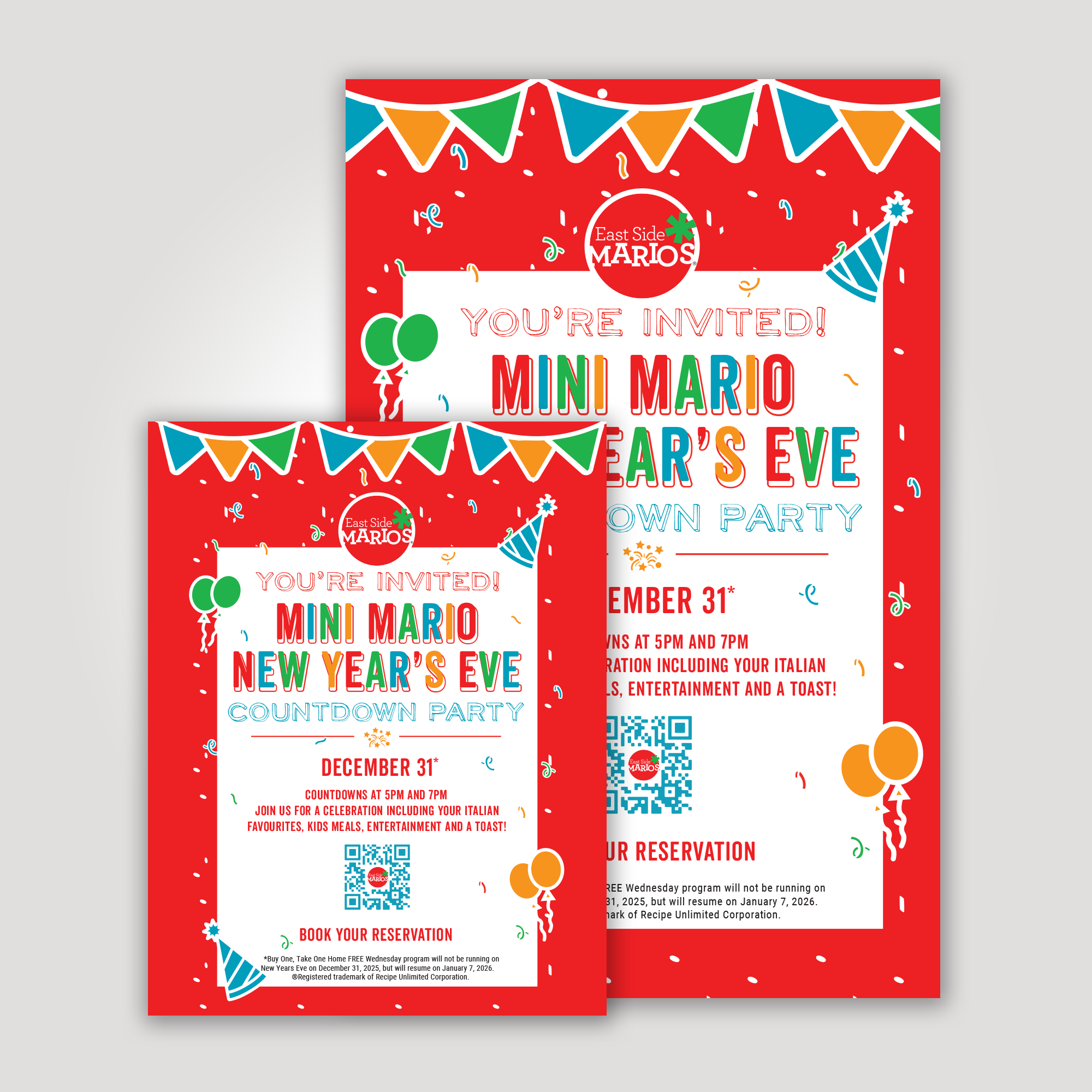 Kids New Years Eve Washroom Poster