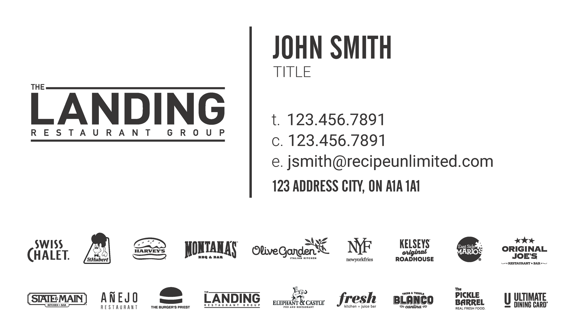 The Landing Business Card