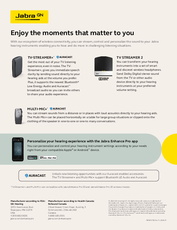 MK605700, Jabra Wireless Connectivity Portfolio Patient Flyer