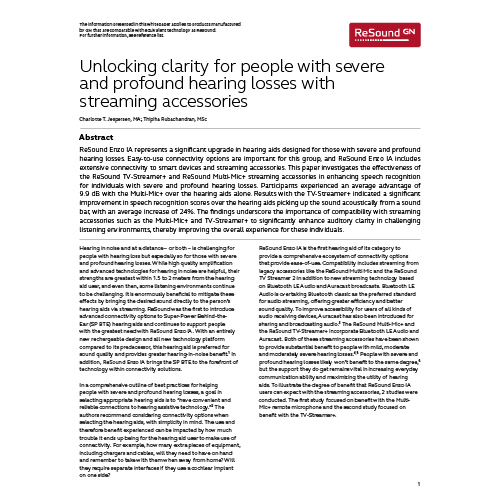 ReSound Unlocking Clarity For People Whitepaper - MK605977_rA