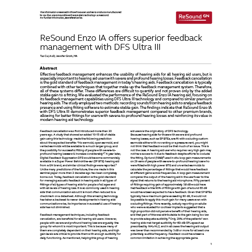 ReSound Enzo IA Feedback Management Whitepaper - MK605978_rA