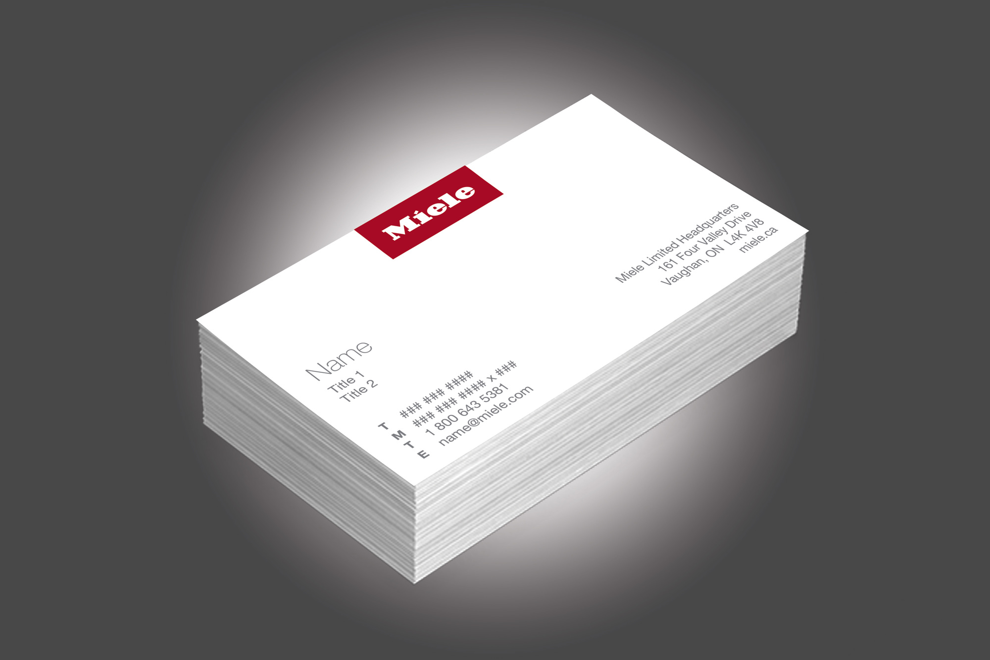 Miele Standard Cards