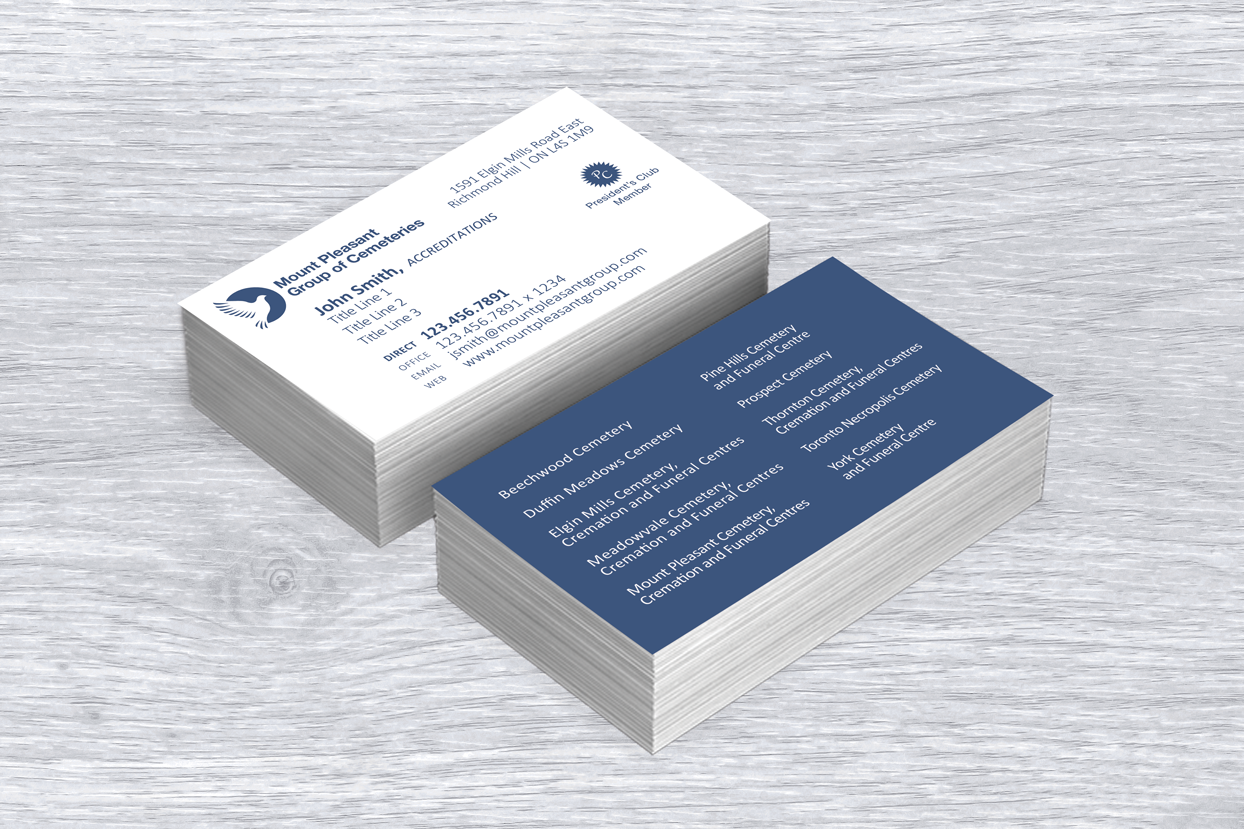 Pre-Planning Team Business Cards