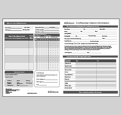 Patient Information Form - B/W
