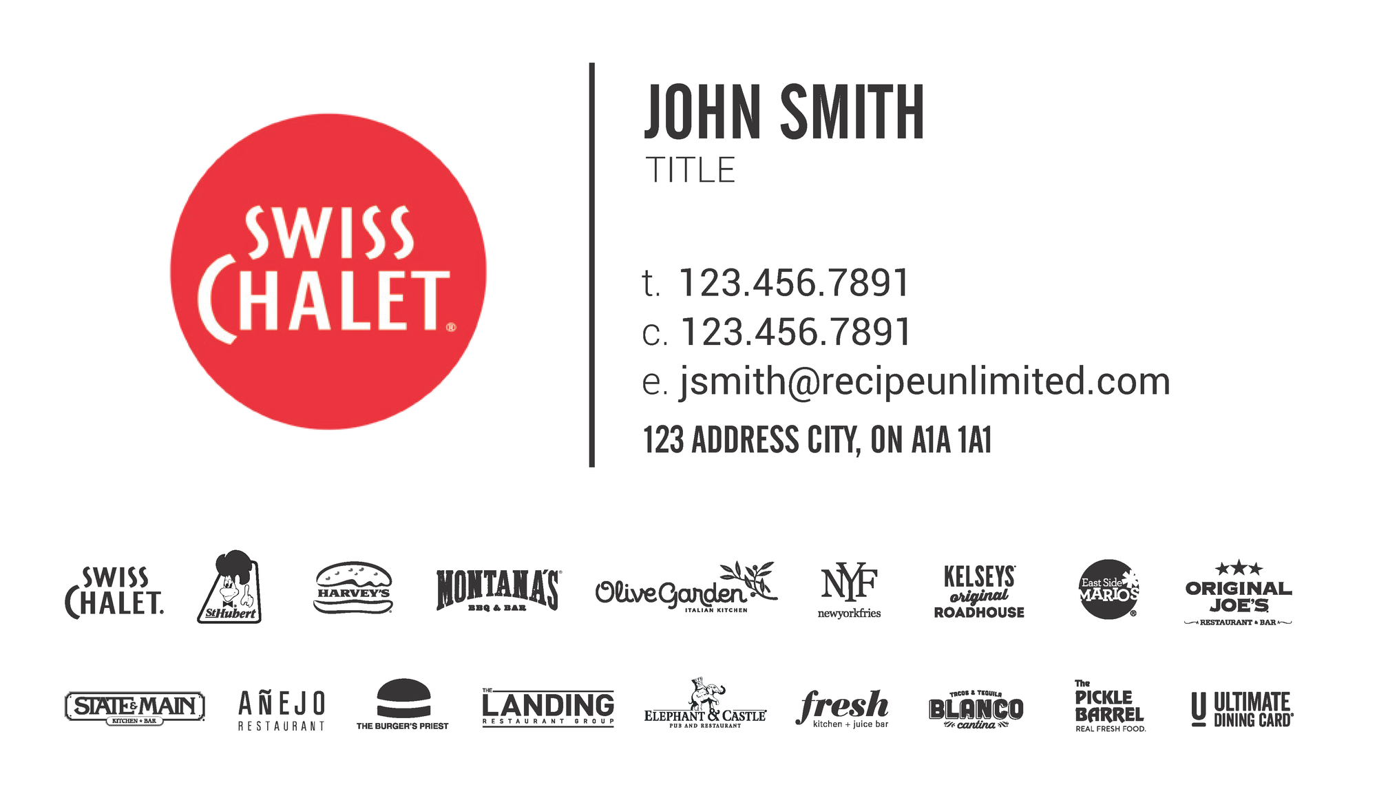 Swiss Chalet Business Card