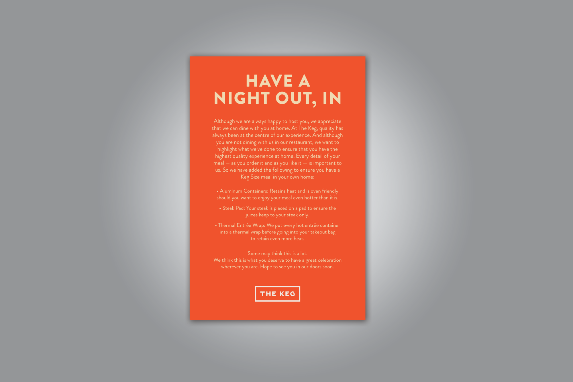 Takeout Postcard Letter 4x6"