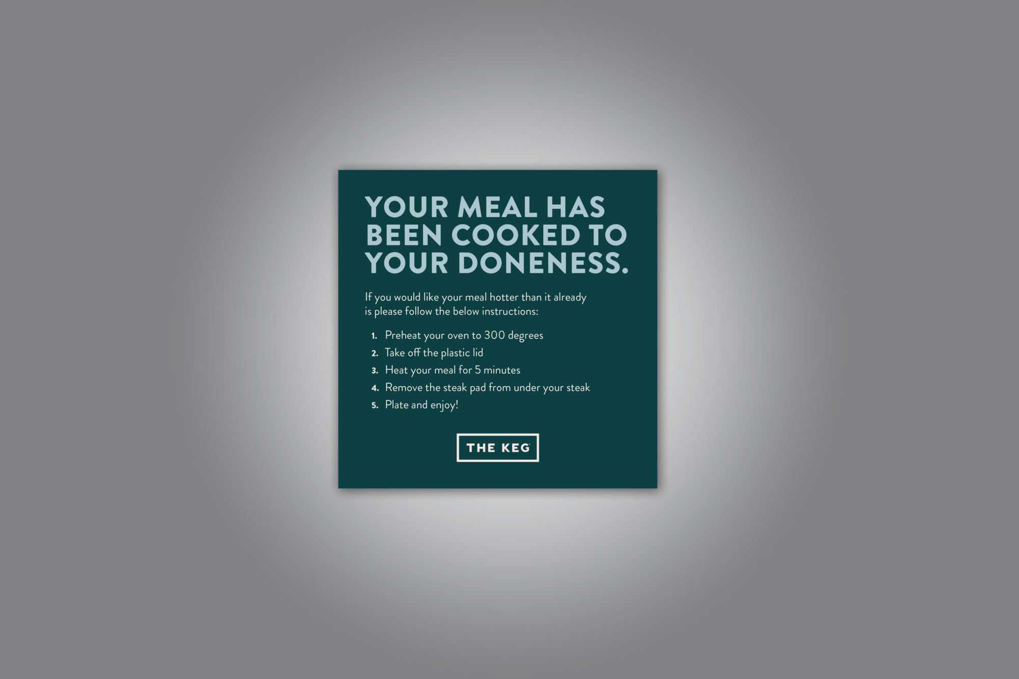 Takeout Entree Sticker 3x3"