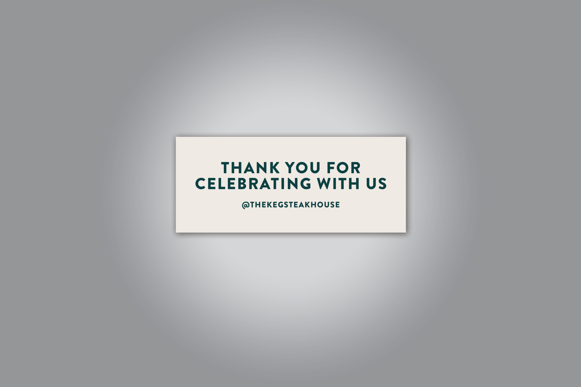 Takeout Entree Sticker 3x1.25"