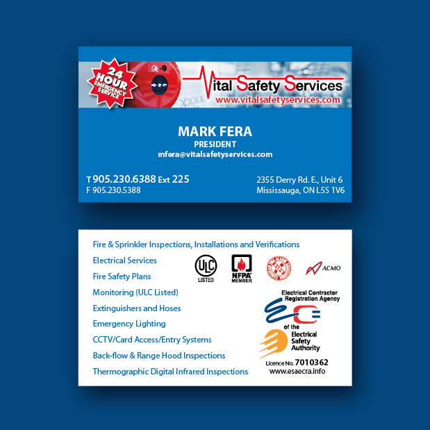 Vital Safety Services Business Card
