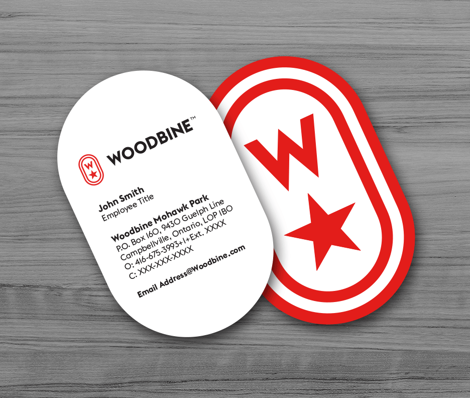 Woodbine Mohawk Park Business Cards