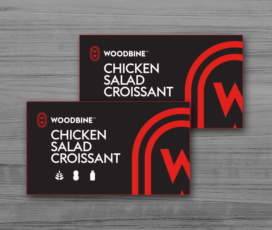 Woodbine Food Container Label