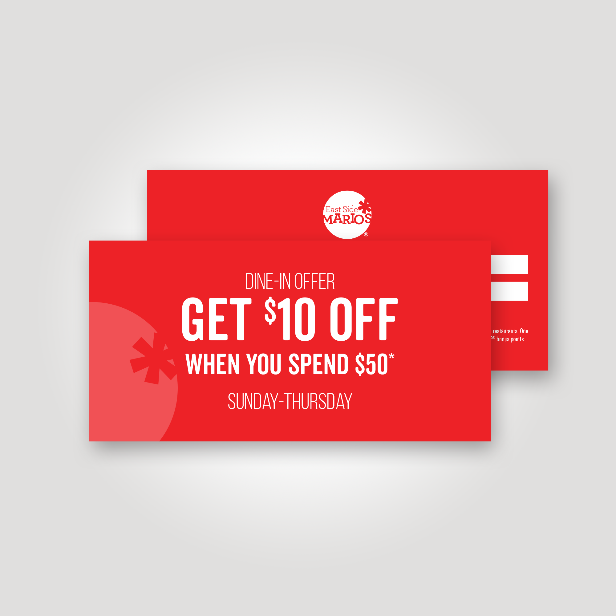 $10 off $50 Dine-In Coupon