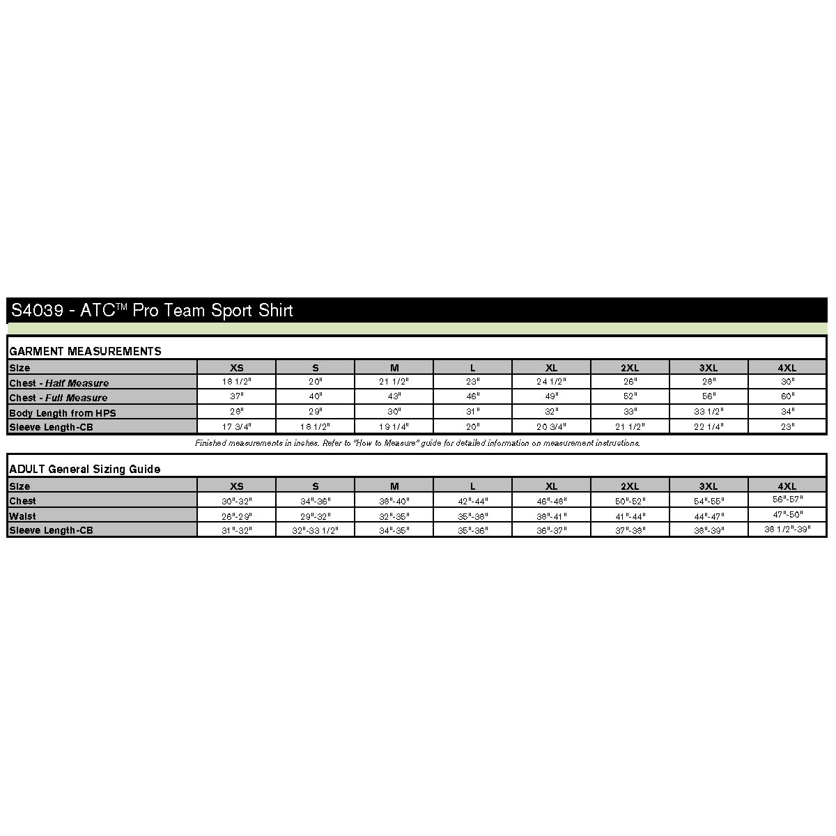 Men's Sizing Men's Sizing